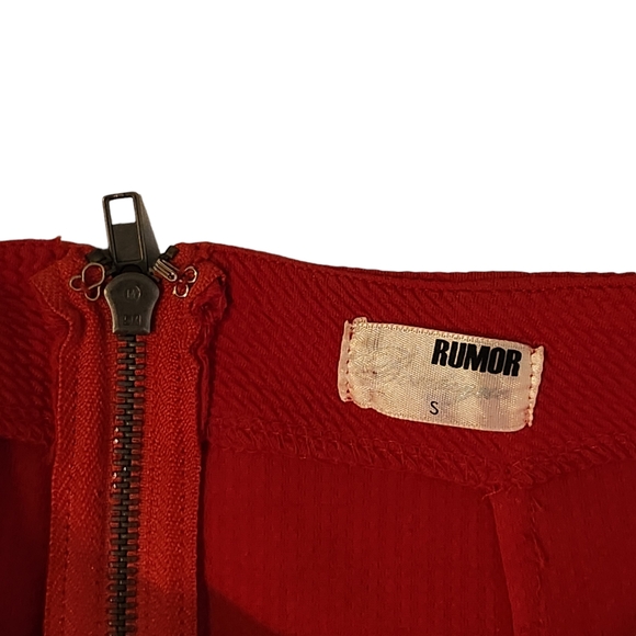 LF Rumor Boutique Asymmetrical Bodycon Wrap skirt Lace Backless Mini Dress - Red - Picture 6 of 8